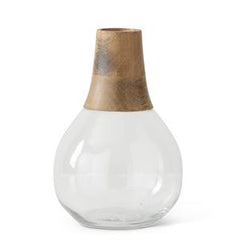 Glass and Wood Vases