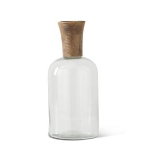 Glass and Wood Vases