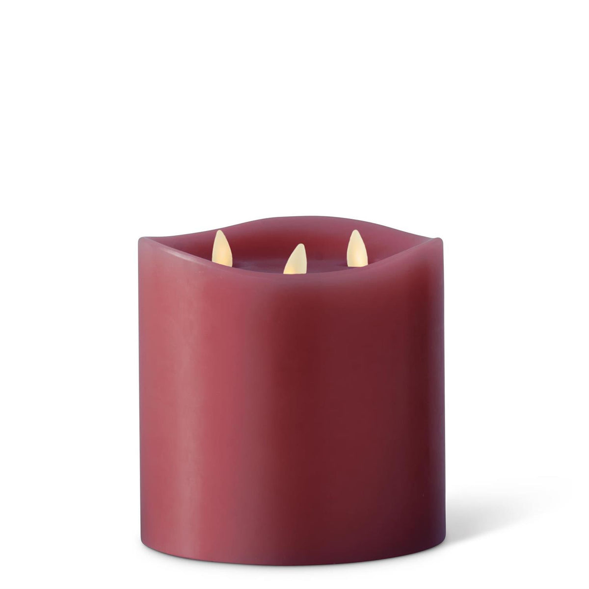 Luminara Flameless Candle With Gold Bow - Moving Flame LED Pillar Candle
