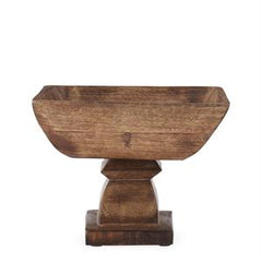 Square Wood Bowls on Pedestals