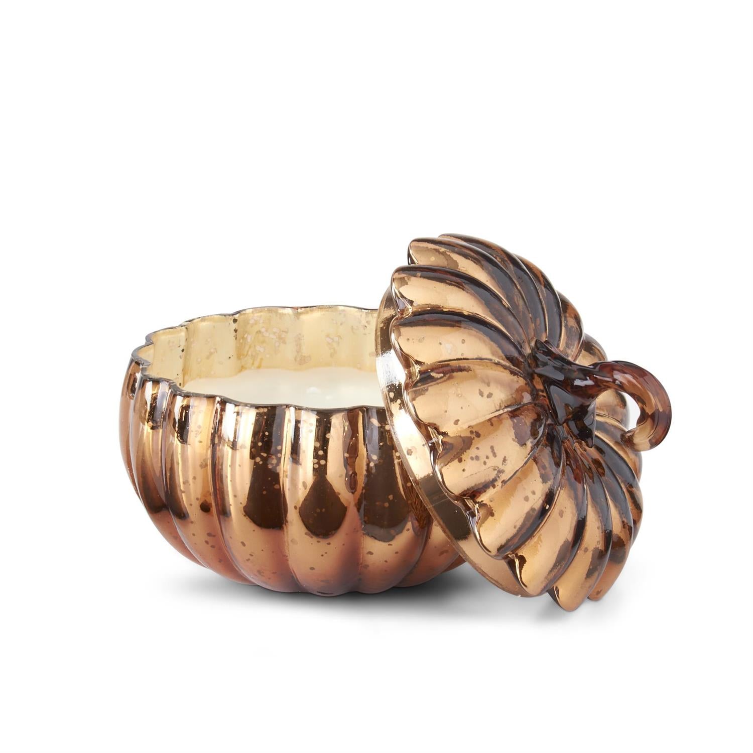 Mercury Glass Pumpkin Candle
