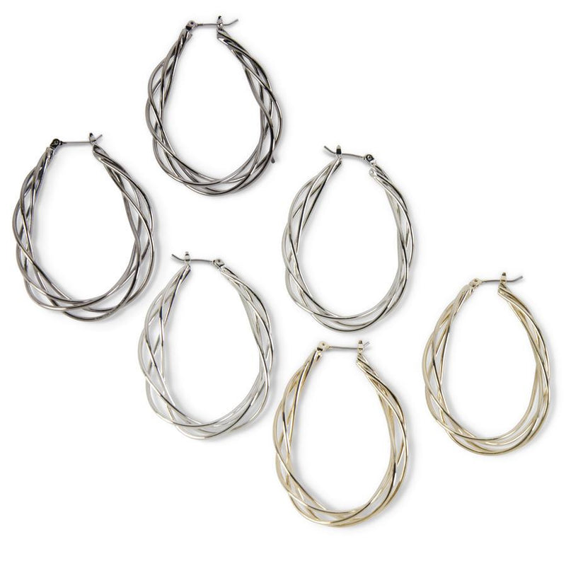 Twisted Wire Teardrop Earrings
