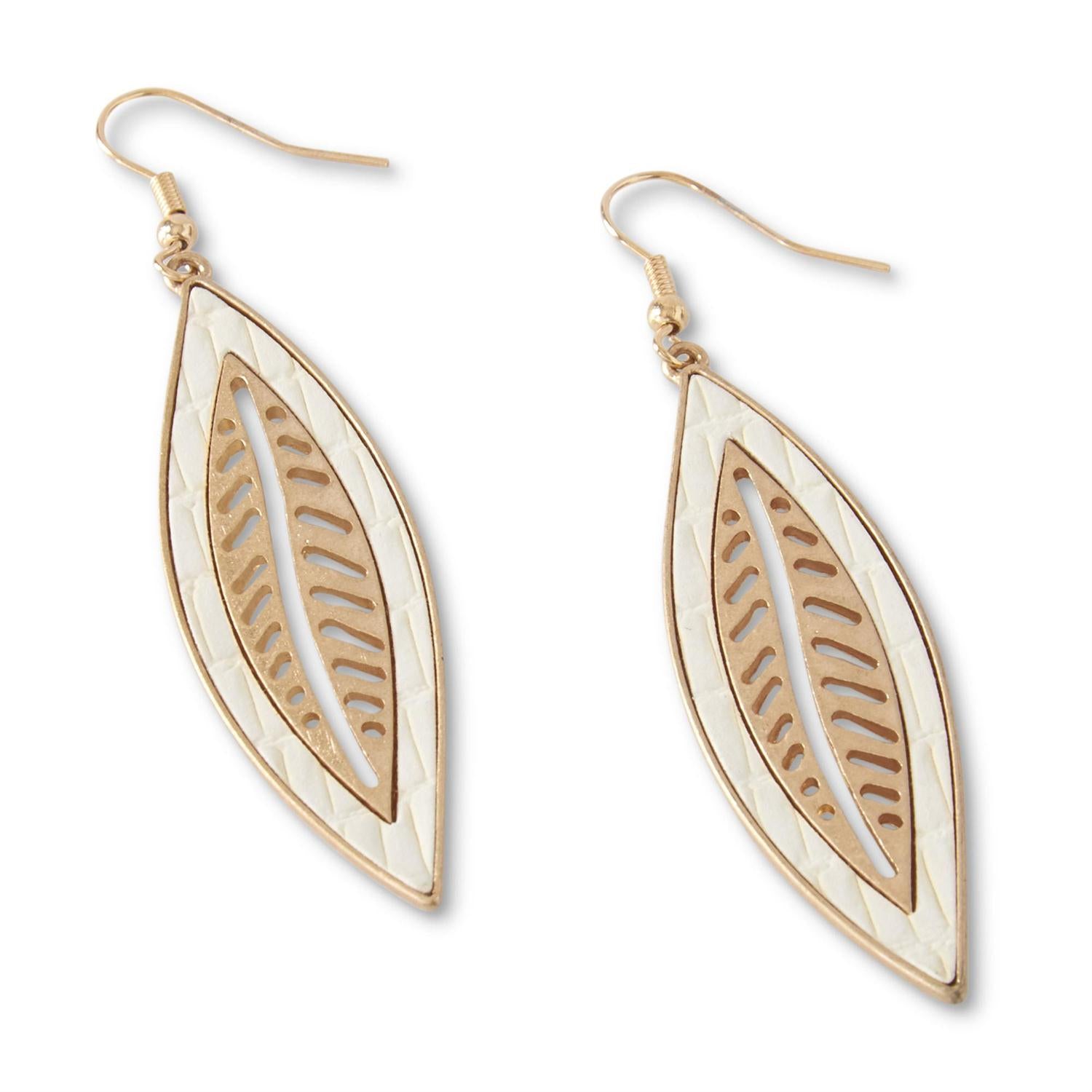 Leaf Carved Earrings