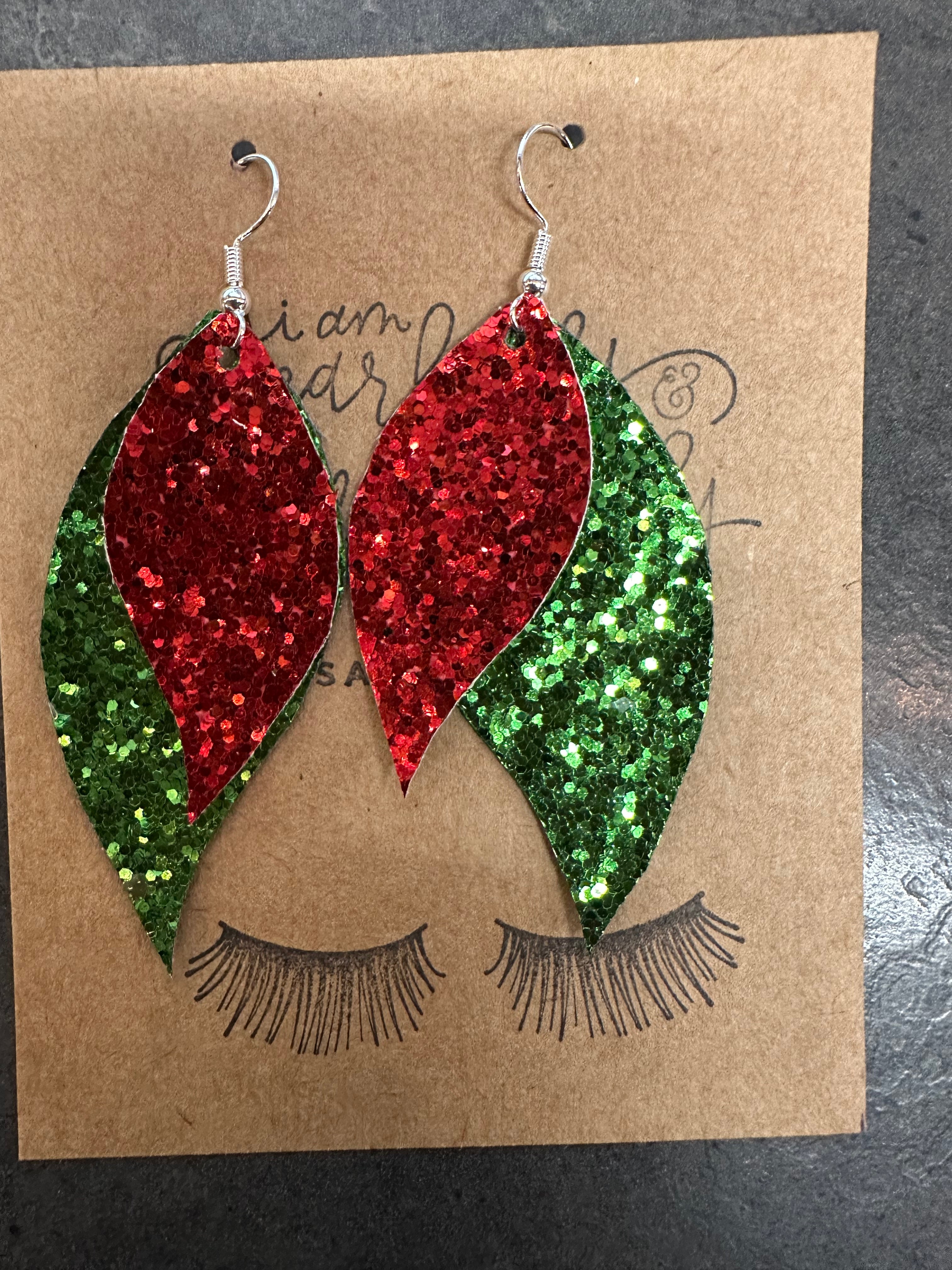 Christmas  Fabric Earrings