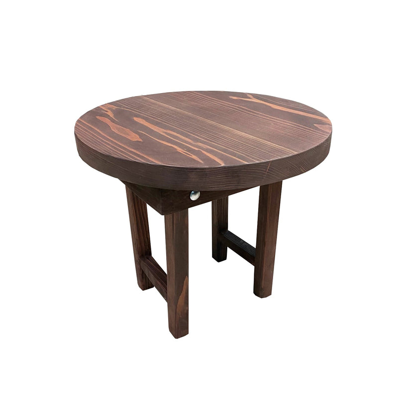 Redwood Round Side Table