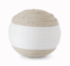 White Ribbed Ball w/Braided Rope Top & Bottom