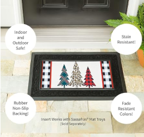 Evergreen Sassafras Mixed Print Christmas Trees Interchangeable Entrance