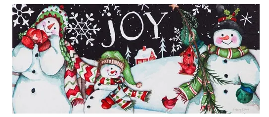 Snowman Holiday Sassafras Switch Mat