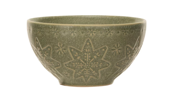 Debossed Stoneware Bowl