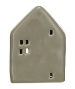 Stoneware House Tealight Holder, 2 Styles