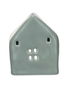 Stoneware House Tealight Holder, 2 Styles
