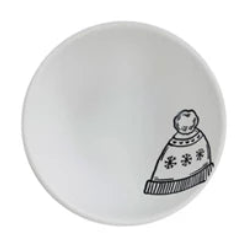 Stoneware Bowl w/Winter Apparel