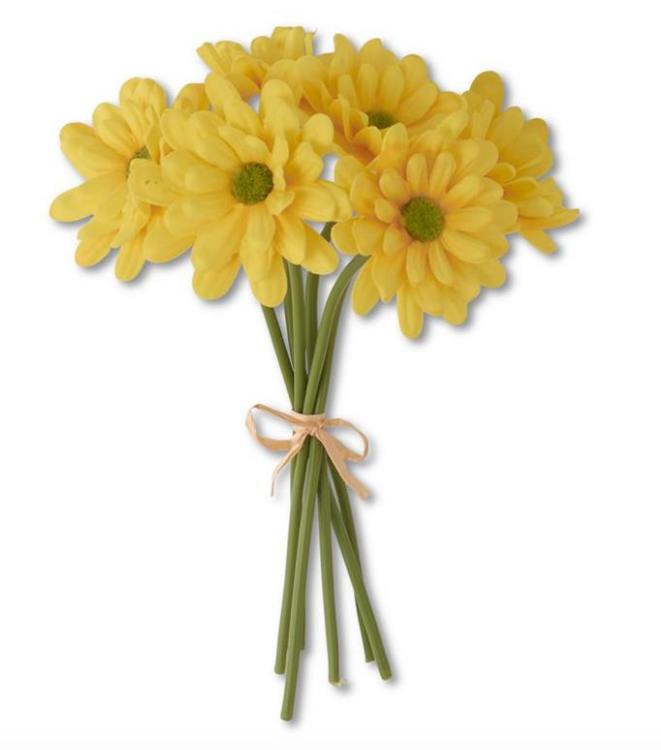 10" Yellow Real Touch Daisy Bundle
