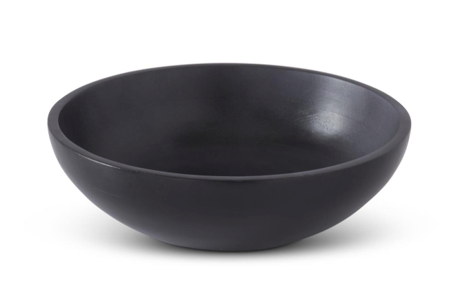 Handcrafted Black Wood Nesting Bowls