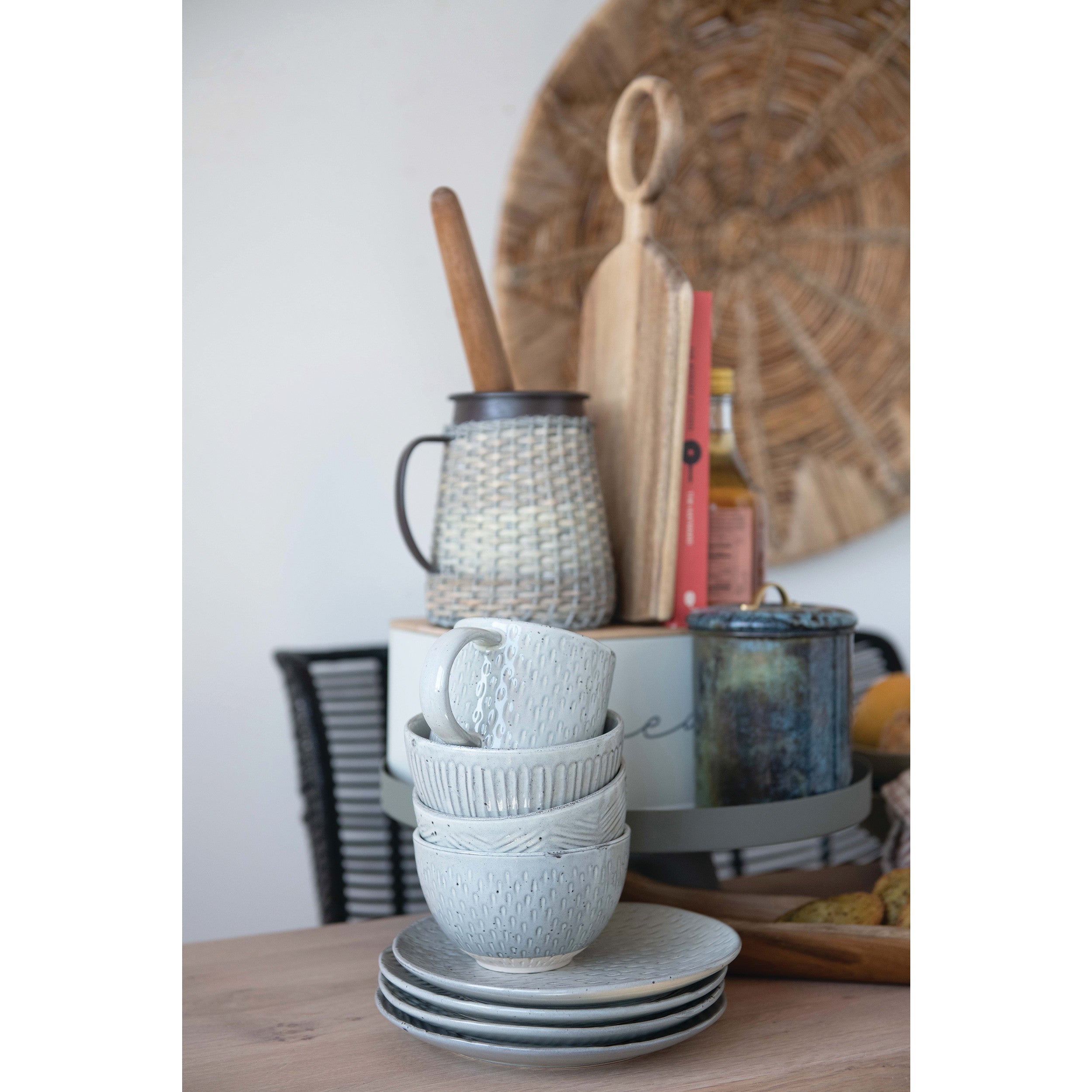 Debossed Stoneware Mug