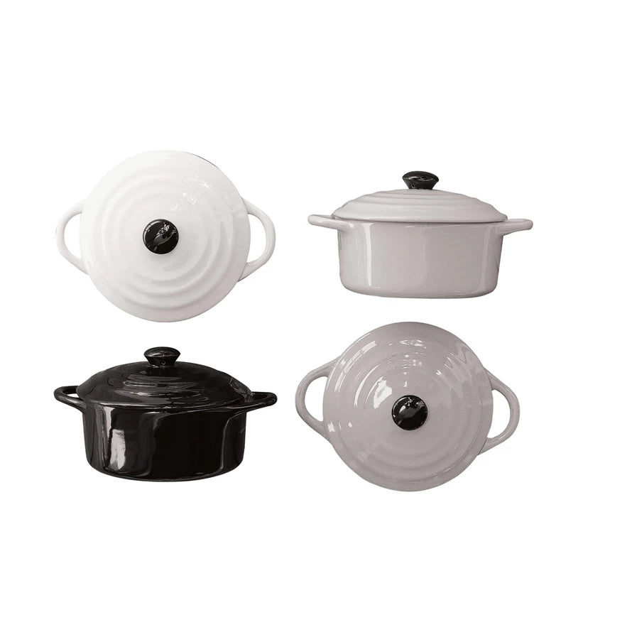 Stoneware Mini Baker with Lid