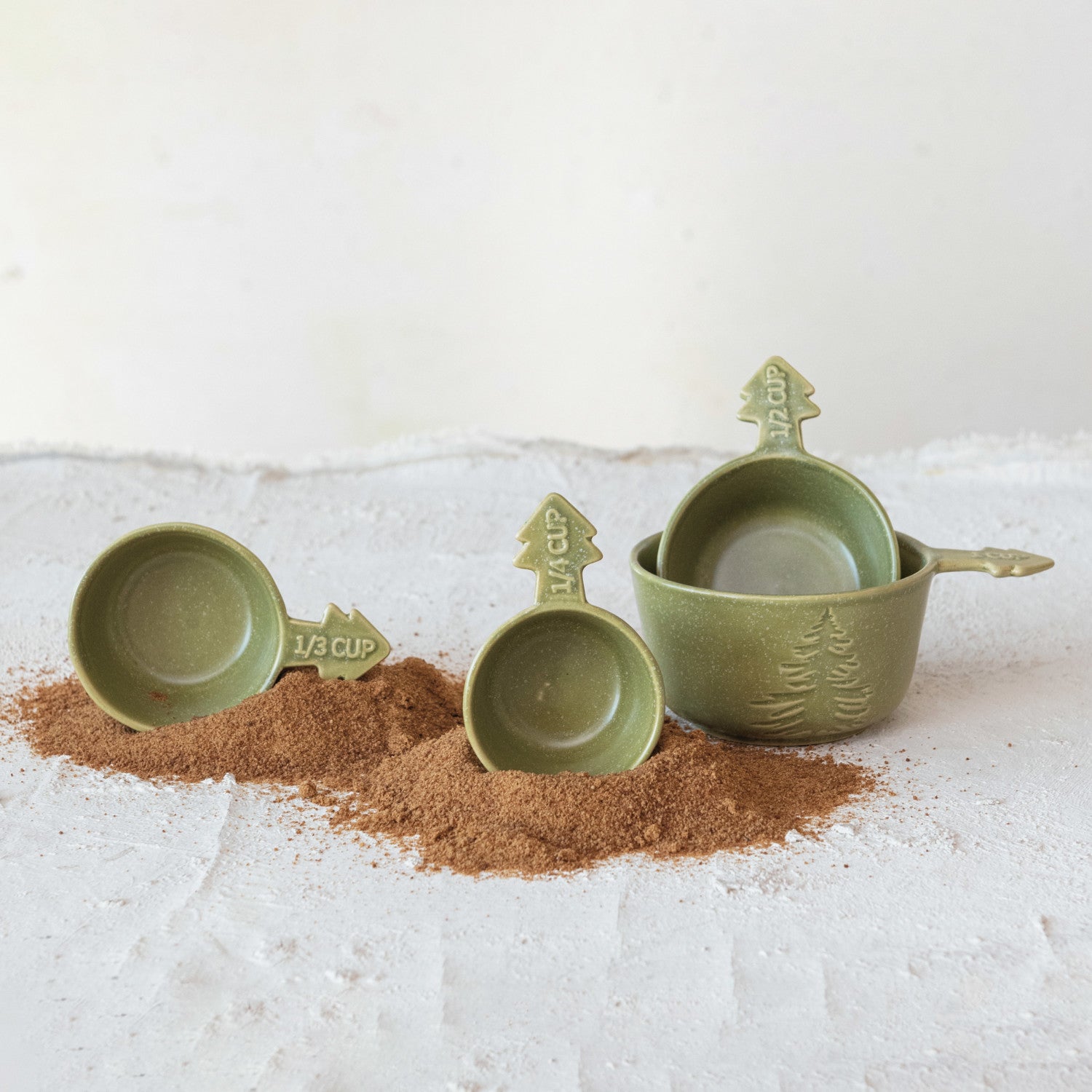 Stoneware Measuring Cups, Set of 4