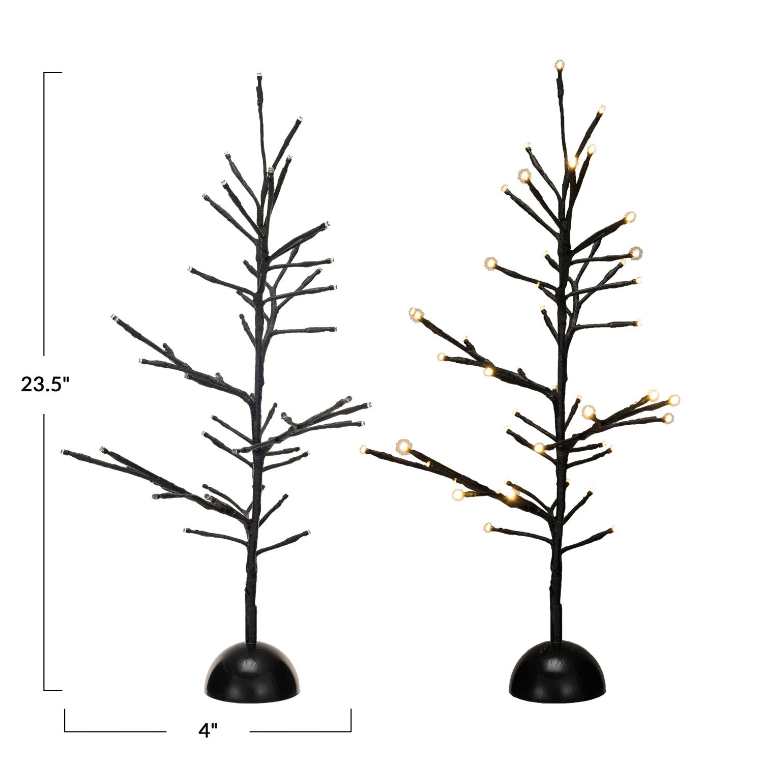 Metal Tree w/ LED Lights, Black