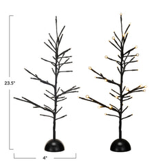 Metal Tree w/ LED Lights, Black