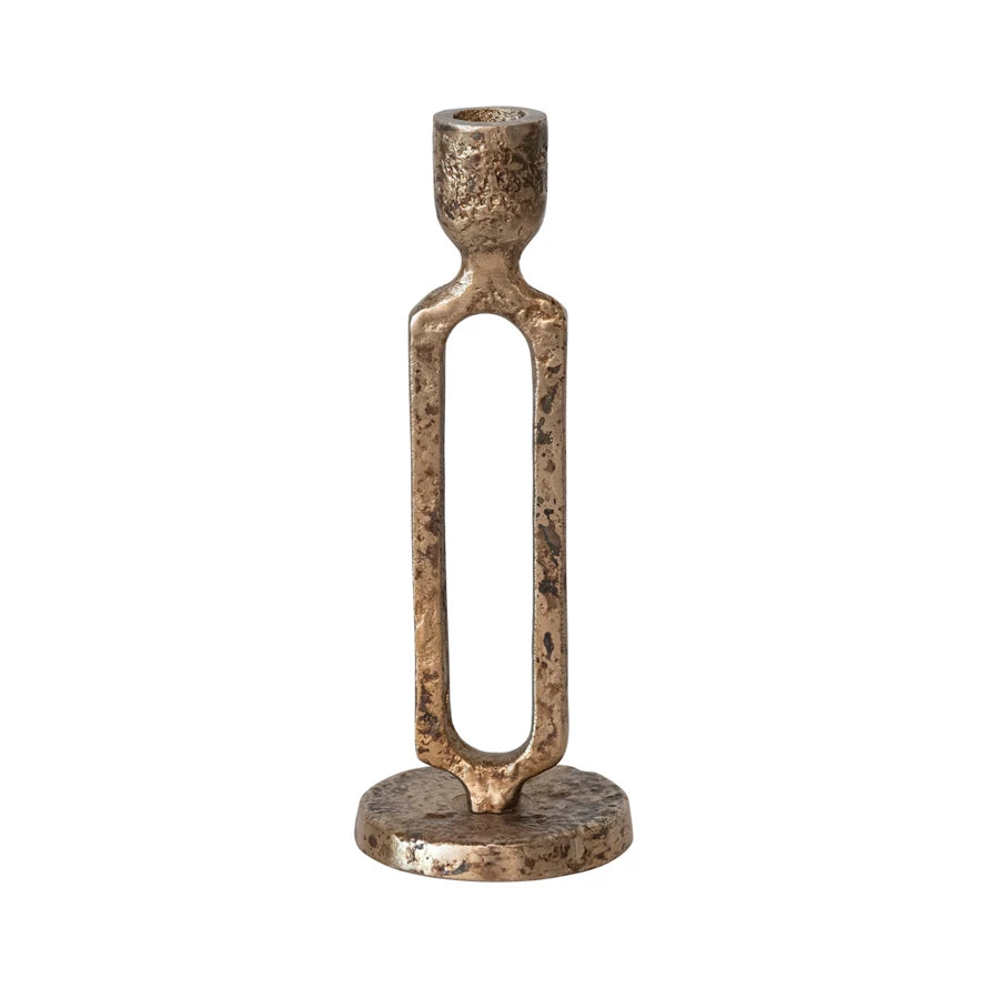 Aluminum Taper Holder Antique Gold