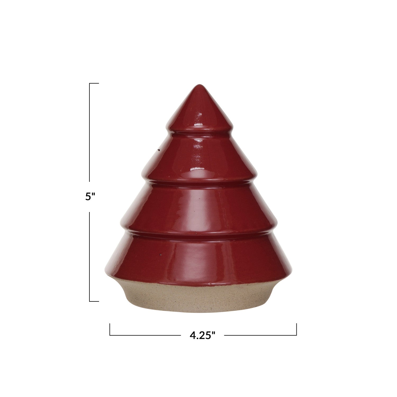 Stoneware Tree, Red & Unglazed