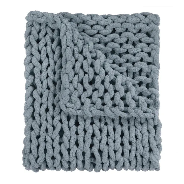Chunky Knit Chenille Throw