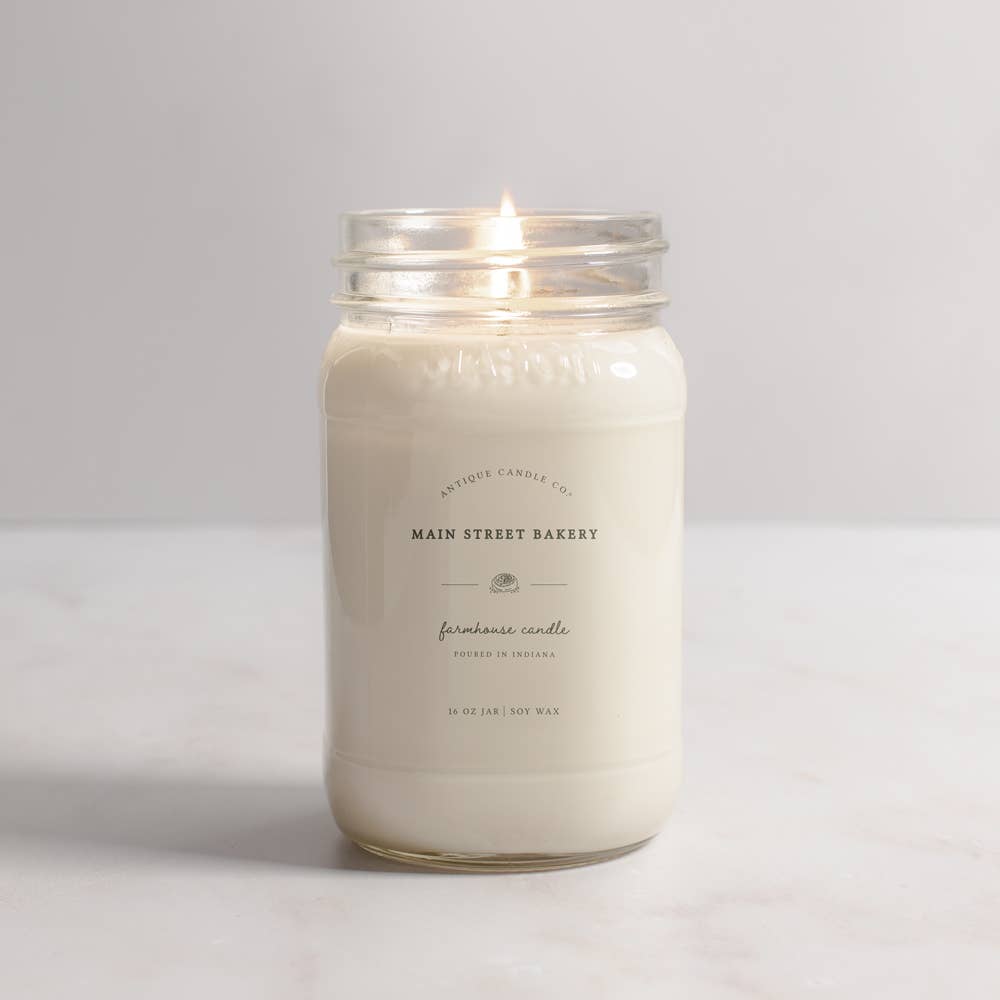 Main Street Bakery - Soy Wax Mason Jar Candle