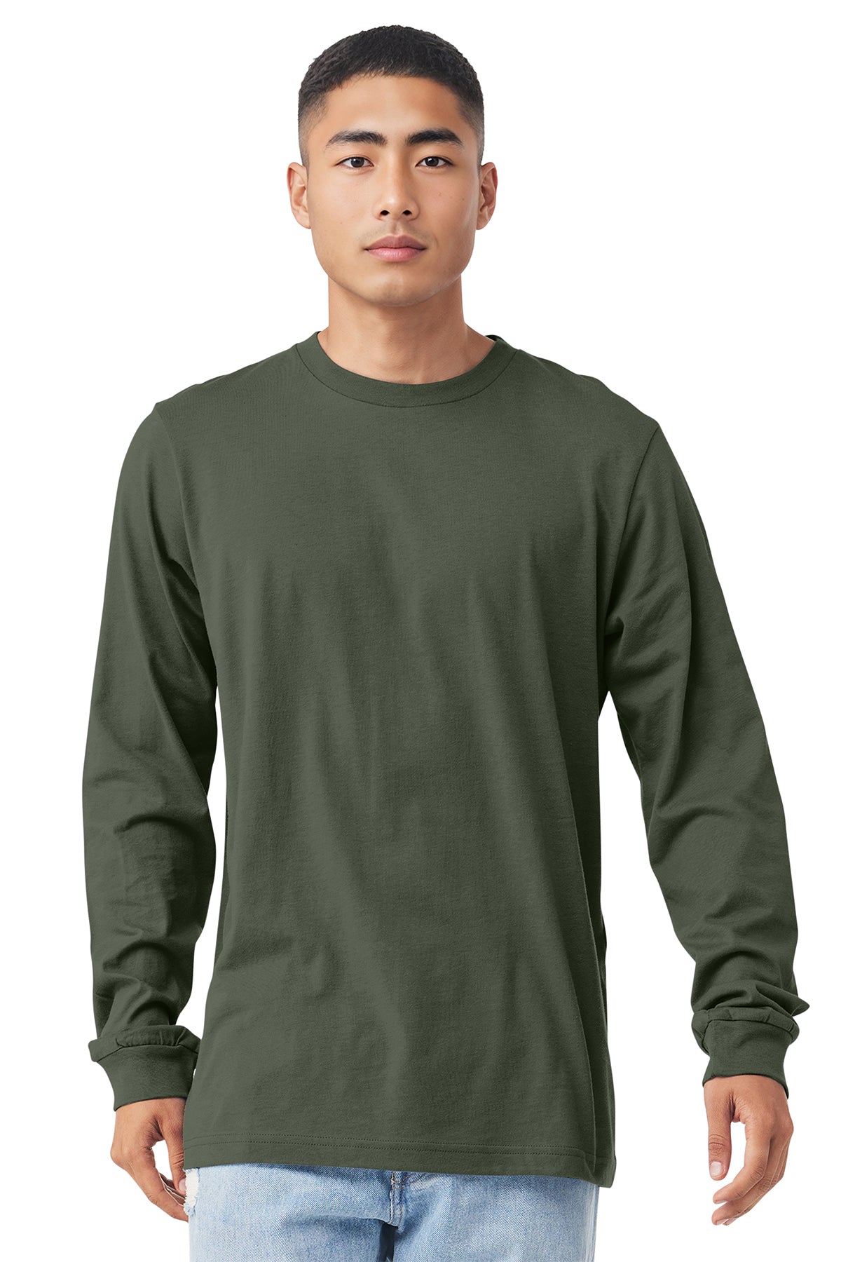 Custom Long Sleeve - Bella Canvas Adult (Military Green)