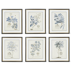 Blue Arbor Prints in Black w/ Gold Frame