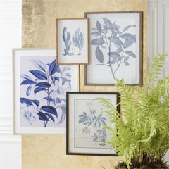 Blue Arbor Prints in Black w/ Gold Frame