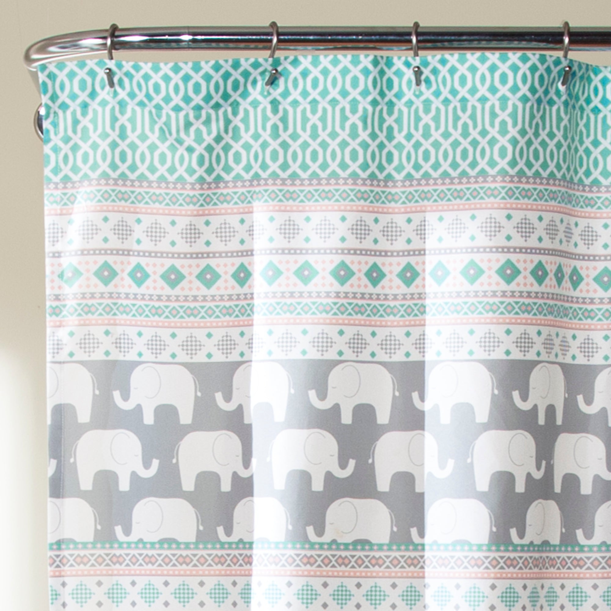 Elephant Stripe Shower Curtain