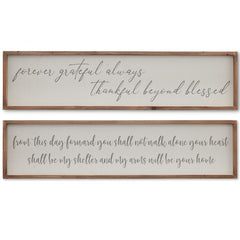 Wood Framed Linen Signs (47.25"W)