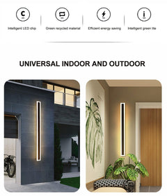 MIRODEMI® Black/White/Gold Outdoor Waterproof Tall Aluminum LED Wall lamp For Garden