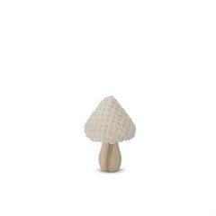 Cream fabric & Wood Mushrooms