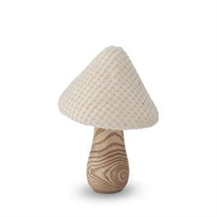 Cream fabric & Wood Mushrooms