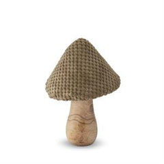 Tan fabric & Wood Mushrooms