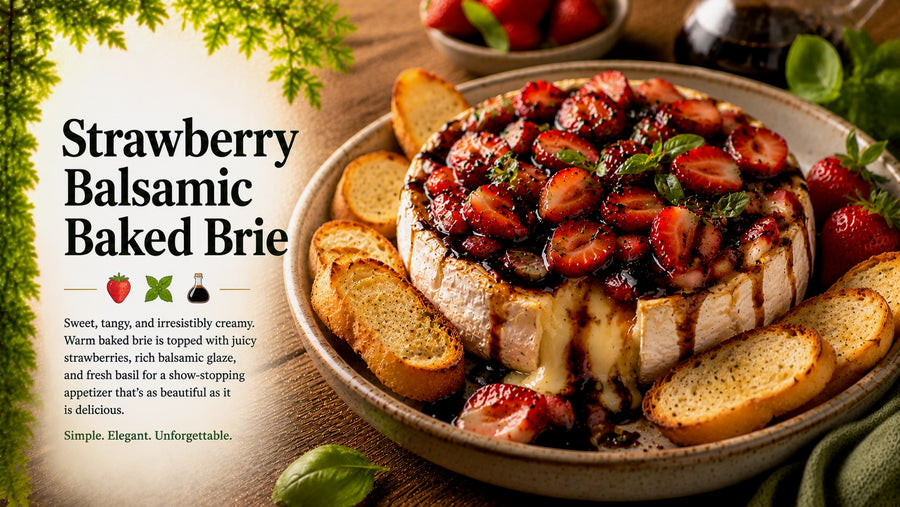 Strawberry Balsamic Baked Brie