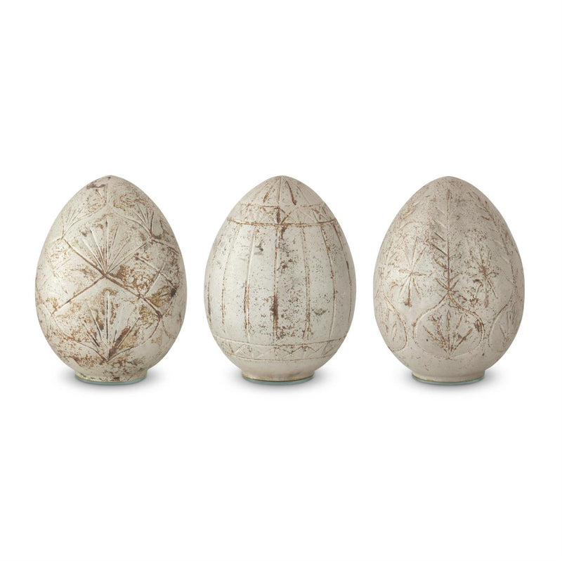 Burnt Rustic Champagne Etched Glass Eggs