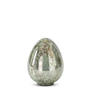 Rusted Aqua Mercury Glass Easter Egg