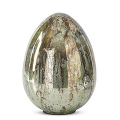 Rusted Aqua Mercury Glass Easter Egg