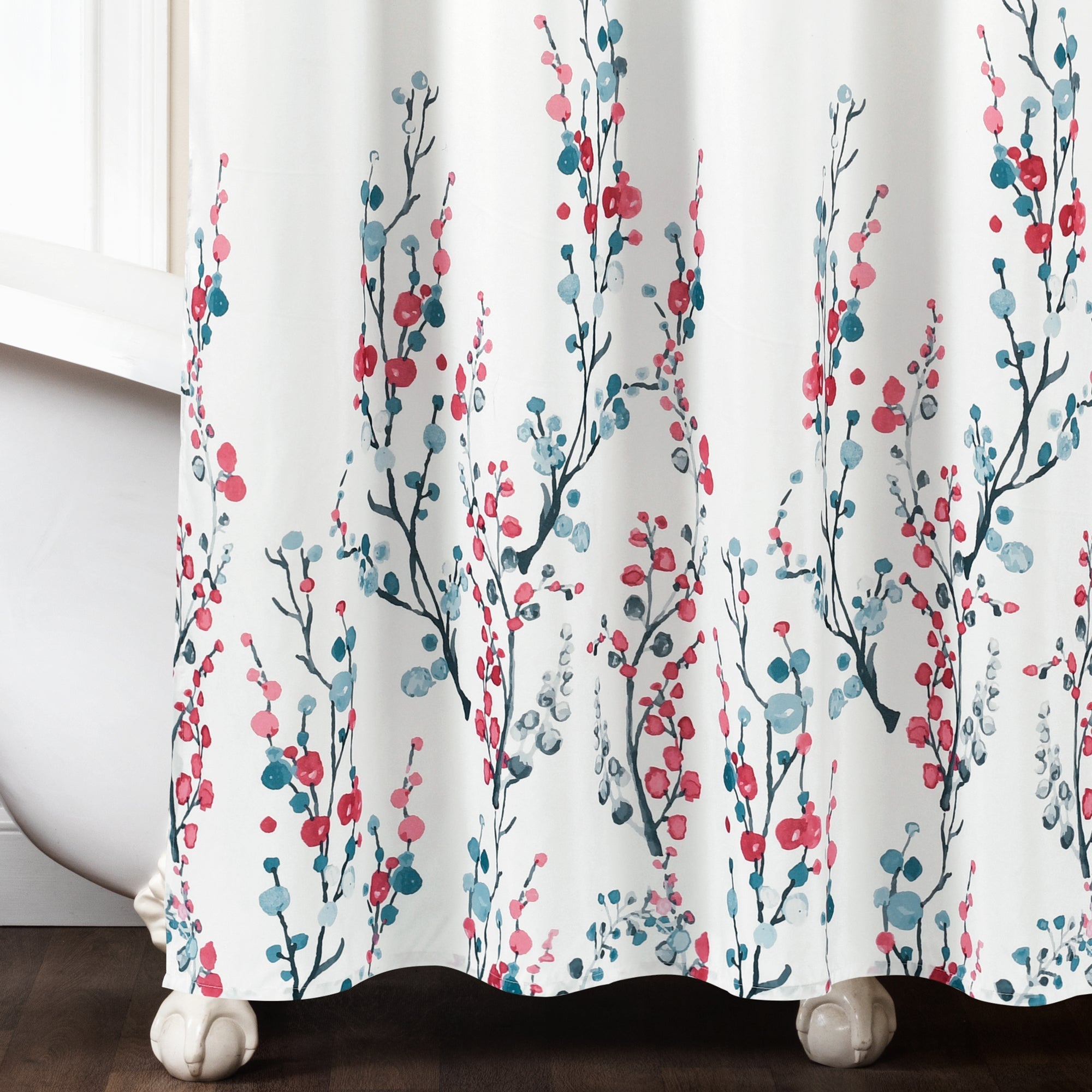 Mirabelle Watercolor Floral Shower Curtain