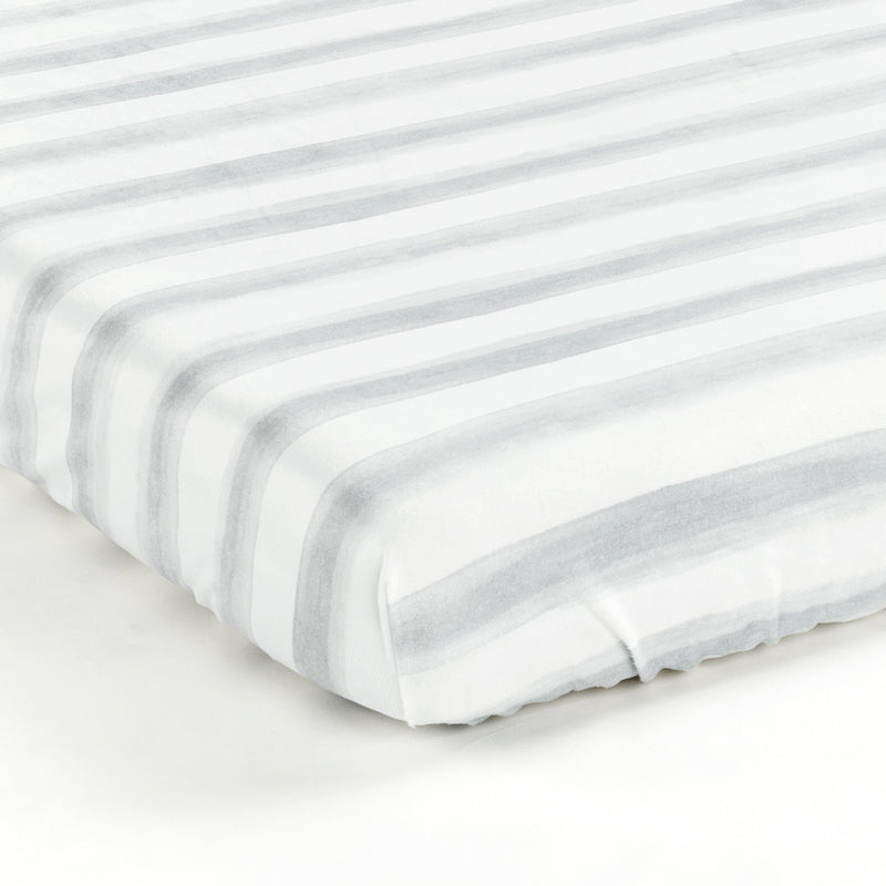 Watercolor Stripe Soft & Plush Fitted Crib Sheet