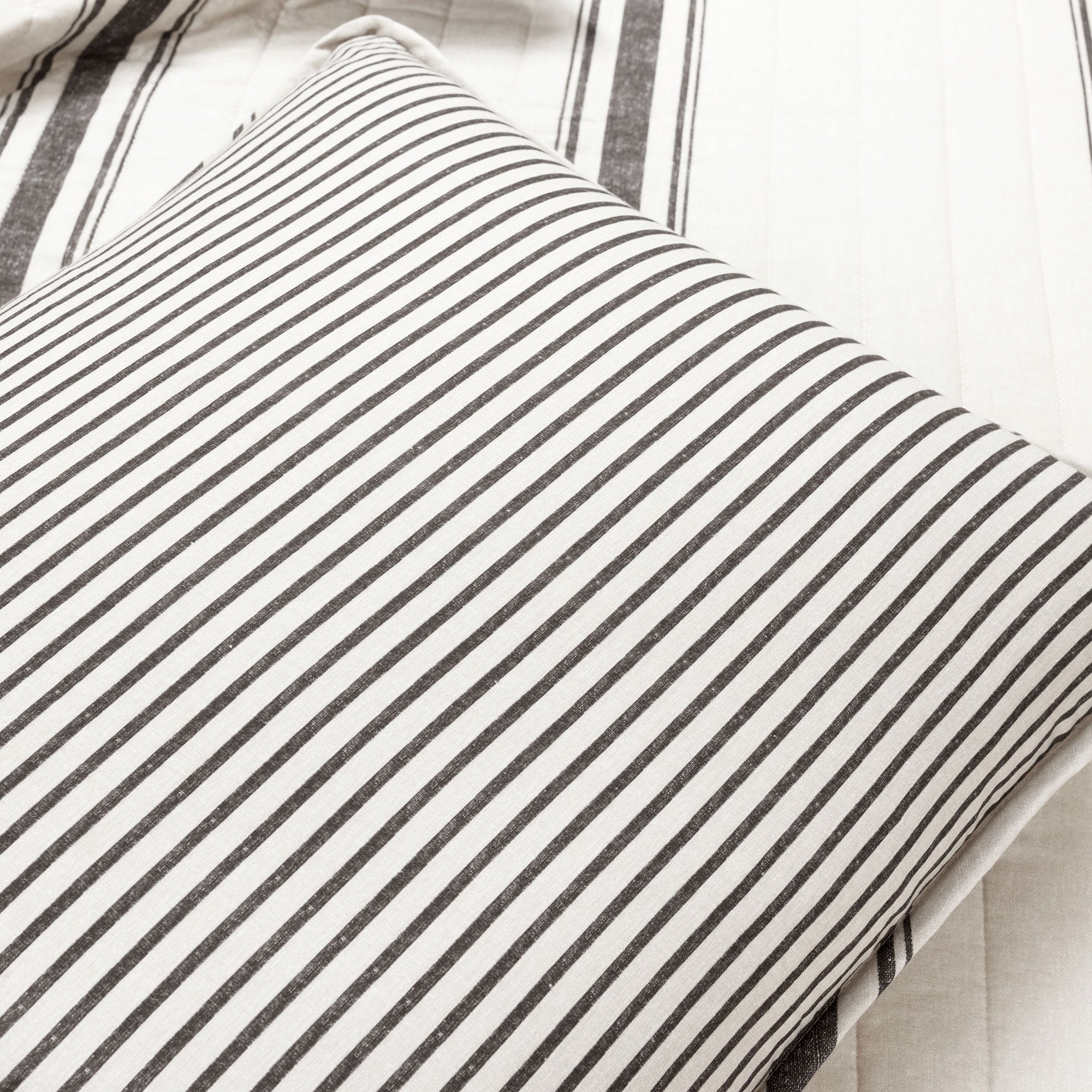 Farmhouse Stripe Reversible Cotton Quilt Set