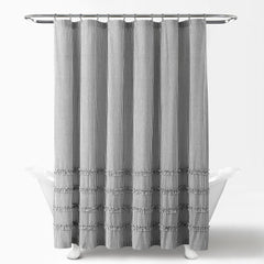 Vintage Stripe Yarn Dyed Cotton Shower Curtain