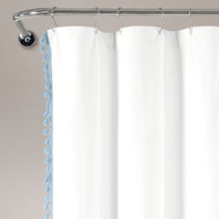 Boho Melora Tassel Yarn Dyed Recycled Cotton Shower Curtain