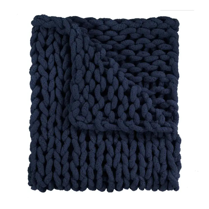 Chunky Knit Chenille Throw