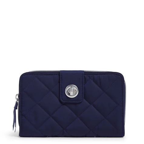 Vera Bradley RFID Turnlock Wallet Classic Navy