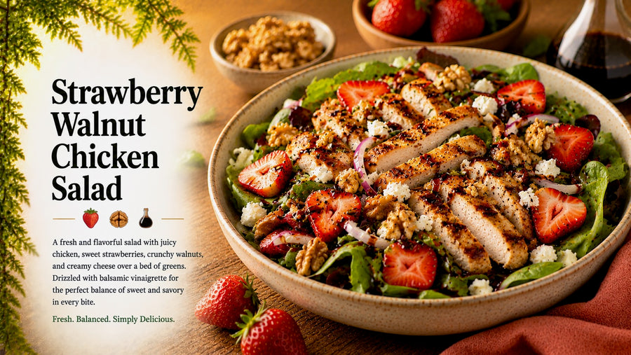 Strawberry Walnut Chicken Salad
