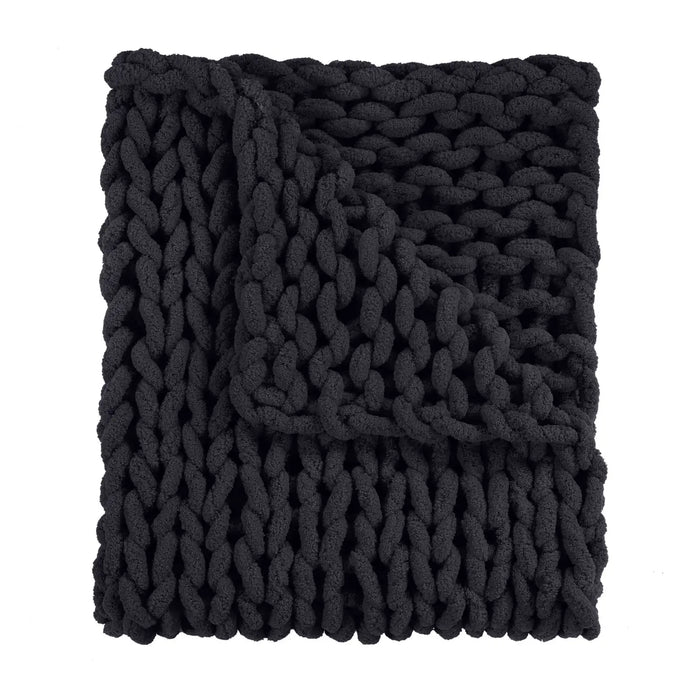 Chunky Knit Chenille Throw