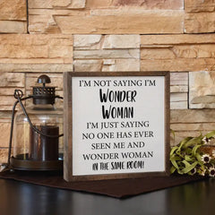 Wonder Woman Rustic Wooden Sign